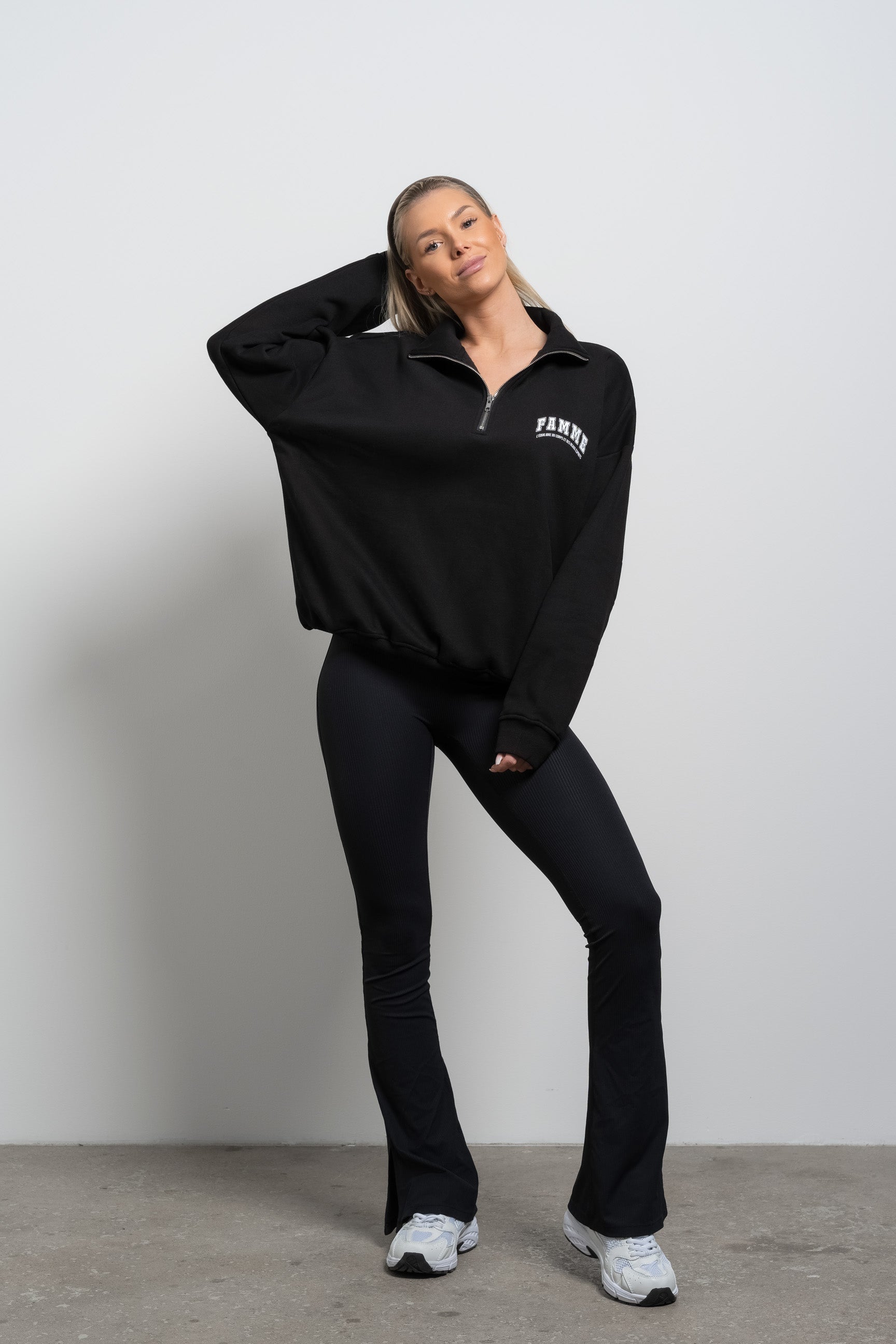 Black Équilibre Sweat Half Zip - for dame - Famme - Sweatshirt