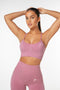 Pink Peachy Scrunch Sports Bra - for dame - Famme - Sports Bra