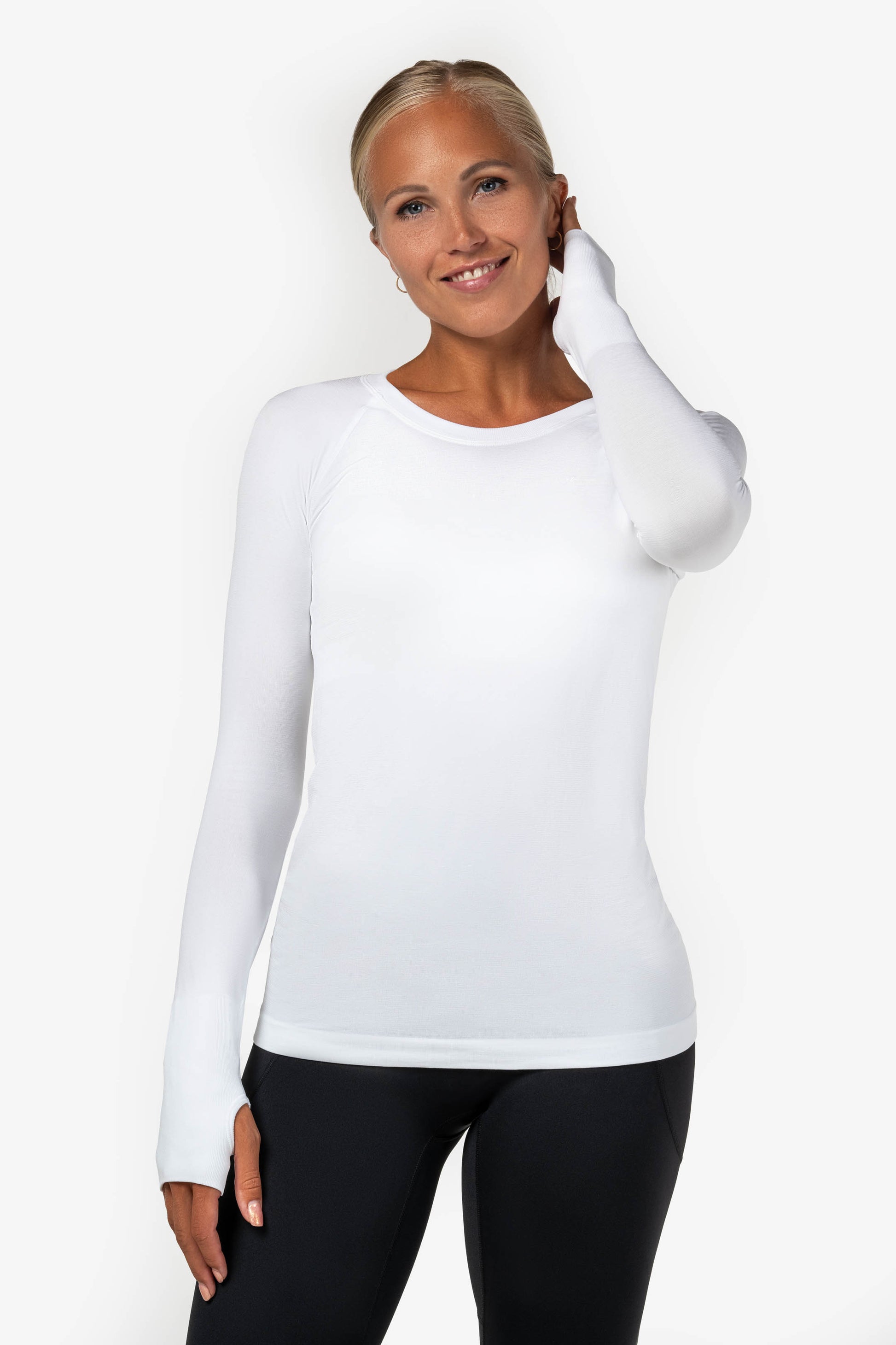 White Refine LS T-Shirt - for dame - Famme - Training Long Sleeve